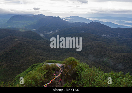 Sentier pédestre, Adams Peak, Sri Lanka, Asie Banque D'Images