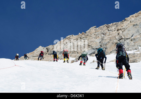 Alpinisme - expédition sur Mt McKinley 6194m, le parc national Denali, Alaska, United States of America, USA Banque D'Images