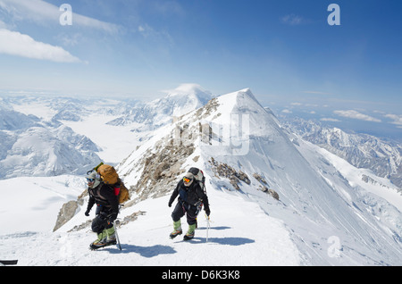 Alpinisme - expédition sur Mt McKinley 6194m, le parc national Denali, Alaska, United States of America, USA Banque D'Images