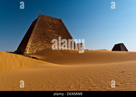 Pyramides de Méroé. le nord du Soudan. Banque D'Images