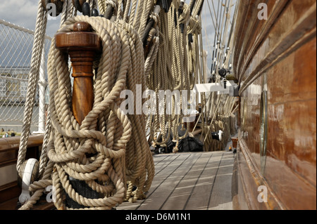 Le Cutty Sark, un navire de la marine marchande Briitish National Maritime Museum à Greenwich à Londres Banque D'Images