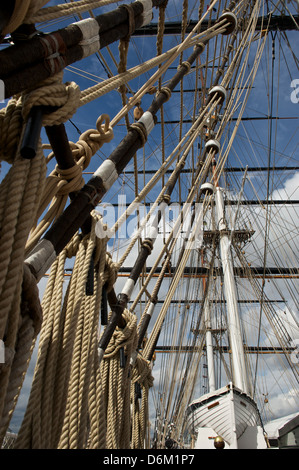 Le Cutty Sark, un navire de la marine marchande Briitish National Maritime Museum à Greenwich à Londres Banque D'Images