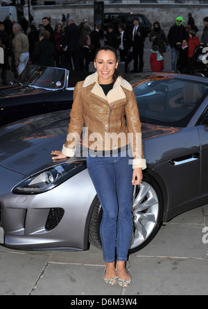 Jessica Ennis pose lors d'un photocall à Carter Lane Gardens pour lancer son implication avec le Seigneur Mayor's Show de Londres, Banque D'Images