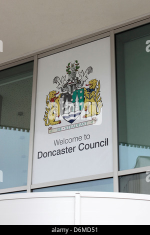 Les bureaux du Conseil de Doncaster Welcome Sign Banque D'Images