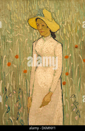 Girl in White par Vincent Van Gogh Banque D'Images