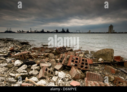 Zug Island de Windsor, Ontario, Canada. Banque D'Images