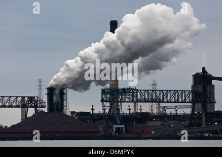 Zug Island de Windsor, Ontario, Canada. Banque D'Images