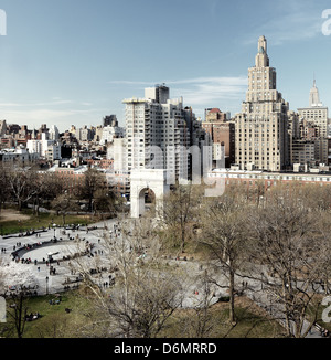 Washington Square Park à New York City Banque D'Images