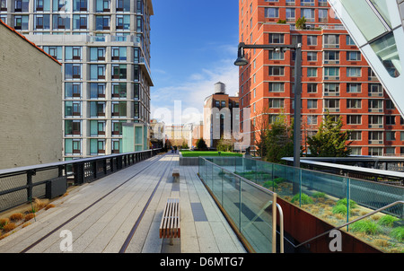 Le parc High Line à New York City. Banque D'Images