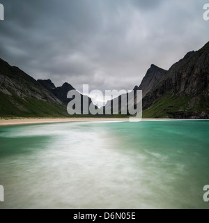 Horseid plage, îles Lofoten, Norvège Banque D'Images