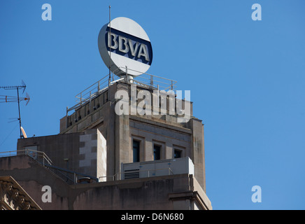 Barcelone, Espagne, filiale de BBVA Banco Bilbao Vizcaya Banque D'Images