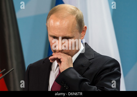 Berlin, Allemagne, Vladimir Vladimirovitch Poutine, Président de la Fédération de Russie, la Chancellerie fédérale Banque D'Images