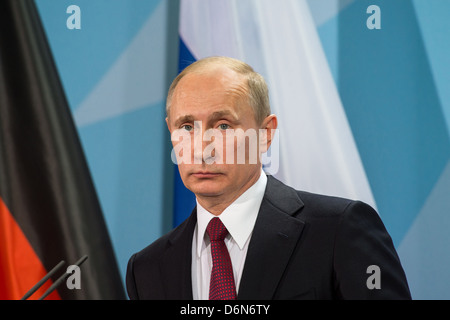 Berlin, Allemagne, Vladimir Vladimirovitch Poutine, Président de la Fédération de Russie, la Chancellerie fédérale Banque D'Images