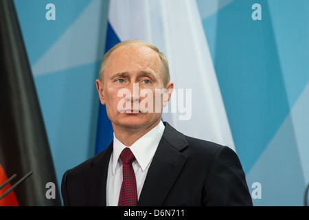 Berlin, Allemagne, Vladimir Vladimirovitch Poutine, Président de la Fédération de Russie, la Chancellerie fédérale Banque D'Images