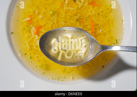 Hambourg, Allemagne, la soupe à l'Alphabet : histoire vraie Banque D'Images