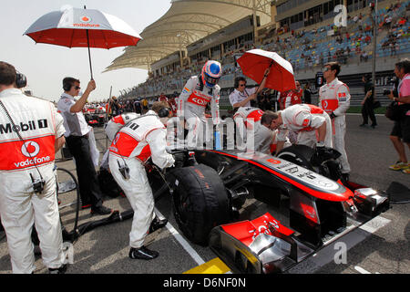 Manam, Bahreïn. 20 avril, 2013. Sport Automobile : Championnat du Monde de Formule 1 de la FIA 2013, Grand Prix de Bahreïn, # 6 Sergio Perez (MEX, Vodafone McLaren Mercedes), Banque D'Images