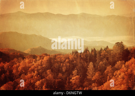 Image style ancien de Great Smoky Mountains National Park, California, USA Banque D'Images