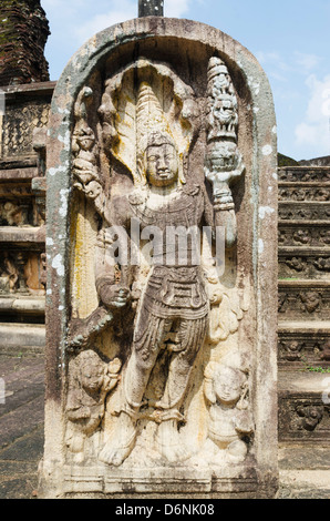 Vatadage, Quadrangle, Polonnaruwa (Site du patrimoine mondial de l'UNESCO), North Central Province, Sri Lanka Banque D'Images