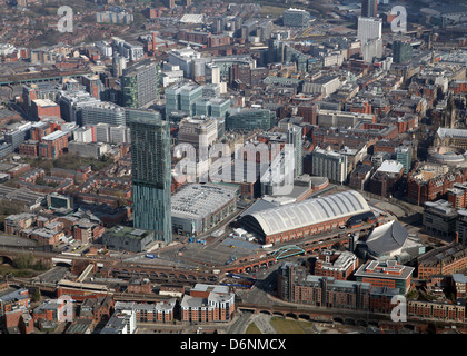 Vue aérienne de la Beetham Tower et G-Mex Centre de Manchester Banque D'Images