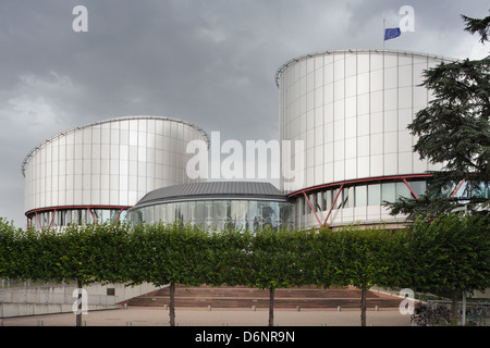 Strasbourg, France, les bâtiments de la Cour européenne des Droits de l'Homme Banque D'Images