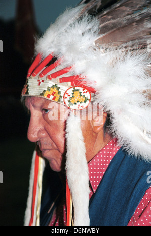 Chef de la réserve indienne de Pine Ridge, Dakota du Sud, Lakota, Native American Indian, Sioux, Wazi Ahanhan, Oyanke Banque D'Images