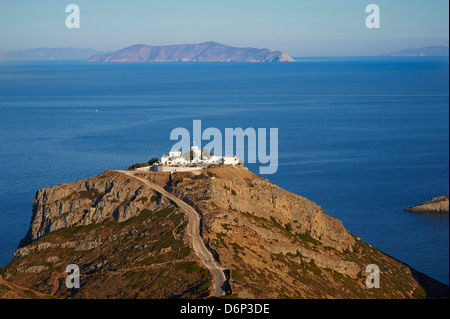 Monastère Agios Sostis, Kea Island, Cyclades, îles grecques, Grèce, Europe Banque D'Images