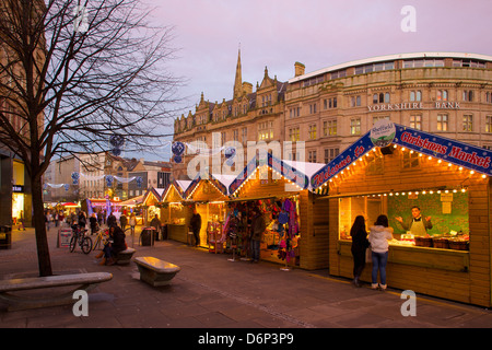 Marché de Noël, Sheffield, South Yorkshire, Yorkshire, Angleterre, Royaume-Uni, Europe Banque D'Images