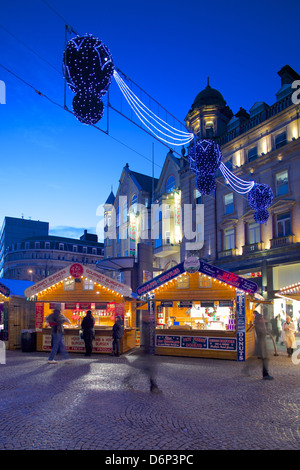 Marché de Noël, Sheffield, South Yorkshire, Yorkshire, Angleterre, Royaume-Uni, Europe Banque D'Images