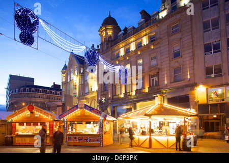 Marché de Noël, Sheffield, South Yorkshire, Yorkshire, Angleterre, Royaume-Uni, Europe Banque D'Images