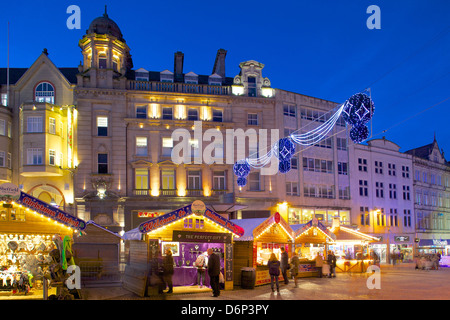 Marché de Noël, Sheffield, South Yorkshire, Yorkshire, Angleterre, Royaume-Uni, Europe Banque D'Images