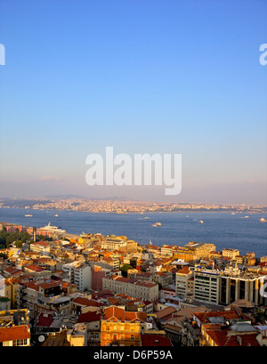 Vue panoramique de la tour de Galata d'Istanbul, Istanbul, Turquie, Europe, Eurasie Banque D'Images