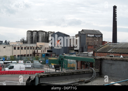 Une vue de cerveaux les bâtiments de la brasserie La ville de Cardiff, Pays de Galles, Royaume-Uni Banque D'Images