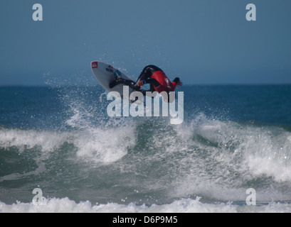 Les écoles britanniques, Calypso, Championnat de Surf Widemouth Bay, Cornwall, UK 2013 Banque D'Images