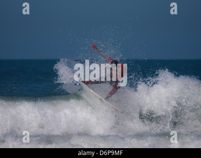 Les écoles britanniques, Calypso, Championnat de Surf Widemouth Bay, Cornwall, UK 2013 Banque D'Images