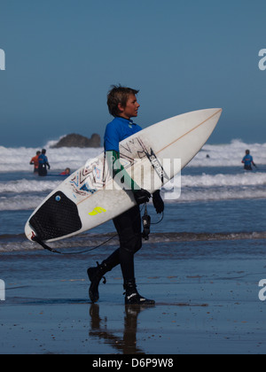 Les écoles britanniques, Calypso, Championnat de Surf Widemouth Bay, Cornwall, UK 2013 Banque D'Images