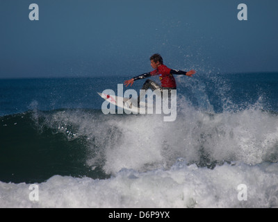 Les écoles britanniques, Calypso, Championnat de Surf Widemouth Bay, Cornwall, UK 2013 Banque D'Images