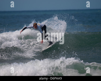 Les écoles britanniques, Calypso, Championnat de Surf Widemouth Bay, Cornwall, UK 2013 Banque D'Images