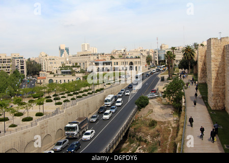 Près de la porte de Jaffa à Jérusalem Banque D'Images