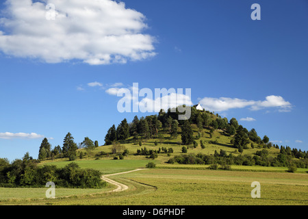 Allemagne, Bade-Wurtemberg, Jura souabe, Kornbühl Köfer-ille, les collines, les champs, les choses Chapelle paisible, harmonieux Banque D'Images