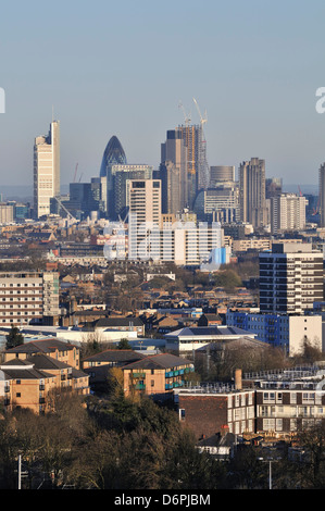 Toits de Londres de Hampstead Heath, Londres UK Banque D'Images