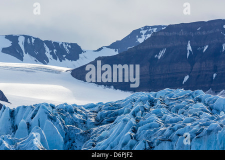 Tidewater glacier, Hornsund, Spitzberg, archipel du Svalbard, Norvège, Scandinavie, Europe Banque D'Images