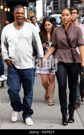 Tracy Morgan et Megan Wollover «le Late Show with David Letterman" à l'Ed Sullivan Theater - Arrivées New York City, USA - Banque D'Images