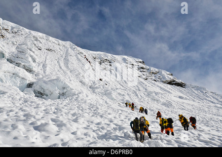 L'Asie, Népal, Himalaya, parc national de Sagarmatha Solu Khumbu, Région de l'Everest, l'Unesco, l'Island Peak Trekking Peak Banque D'Images