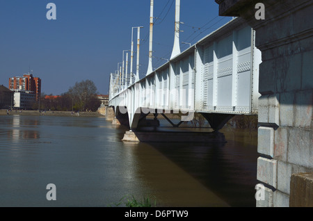 Inner City Bridge Tisza Szeged Hongrie Europe Belvarosi inondation à Hid Banque D'Images