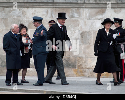 Personnes aux funérailles d'état de Margaret Thatcher Banque D'Images