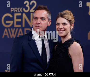 Jean-Marc Vallée et Hélène Florent le 32e gala annuel des prix Génie l'arrivée à l'hôtel Westin Harbour Castle. Toronto, Canada - Banque D'Images