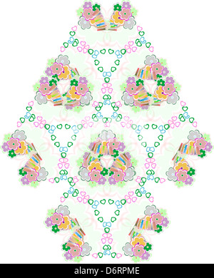 Résumé de l'élégance avec motif floral background transparent Banque D'Images