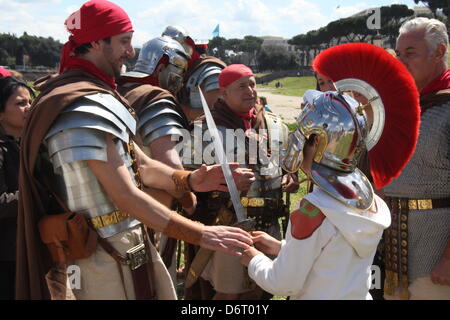21 avril 2013 - 2766 Anniversaire - Naissance de Rome anniversaire à l'Circus Maximus, Rome, Italie Banque D'Images
