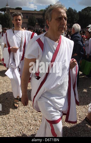 21 avril 2013 - 2766 Anniversaire - Naissance de Rome anniversaire à l'Circus Maximus, Rome, Italie Banque D'Images