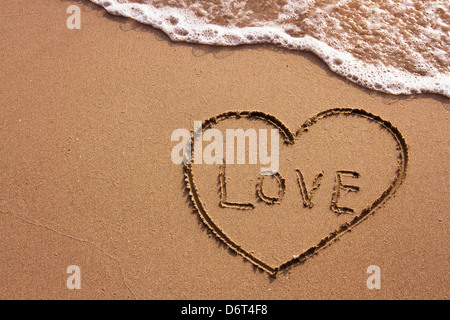 L'amour sur la plage, résumé photo Banque D'Images